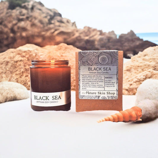 Black Sea Artisan Soy Candle - Nature Skin Shop