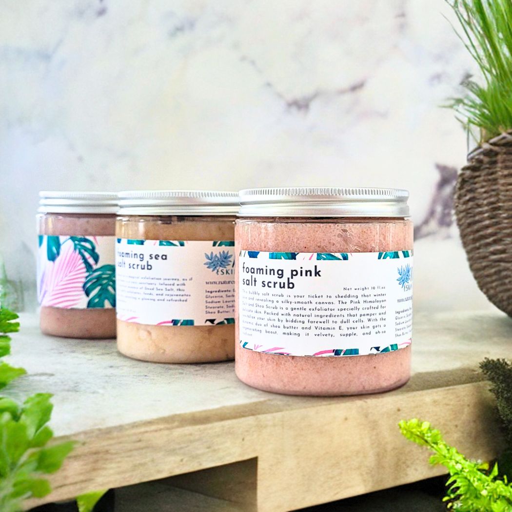 Foaming Pink Salt Scrub - Nature Skin Shop