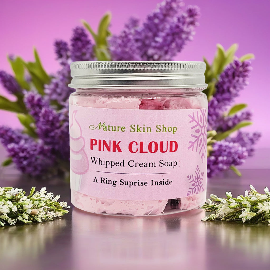 Pink Cloud Jewelry Whipped Soap, RING REVEAL inside!