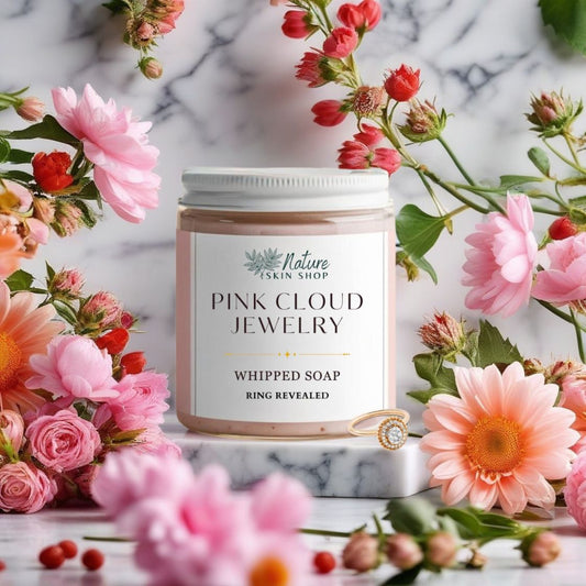 Pink Cloud Jewelry Whipped Soap, RING REVEAL inside!