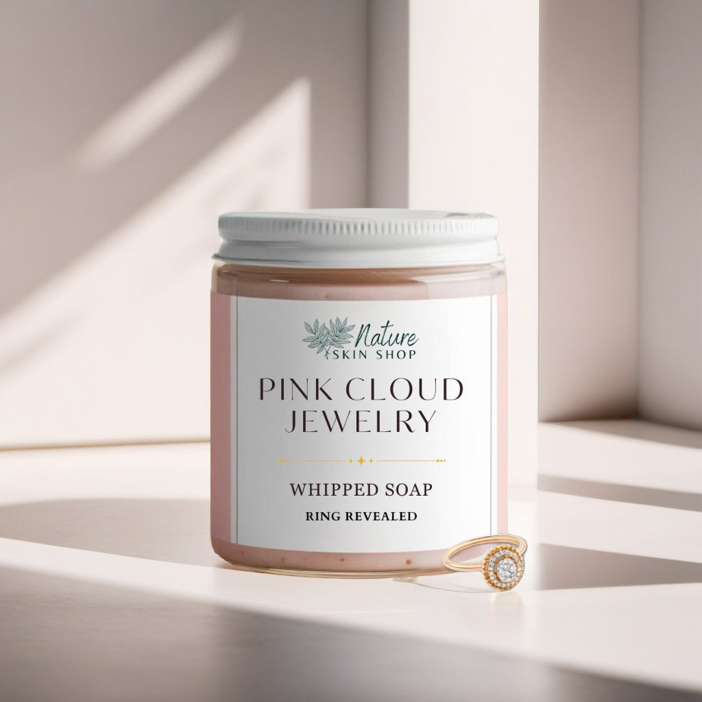 Pink Cloud Jewelry Whipped Soap, RING REVEAL inside!