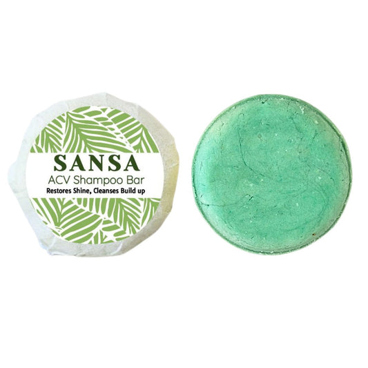 Sansa Apple Cider Shampoo Bar - Cleanses Build up & Restores Shine - Nature Skin Shop