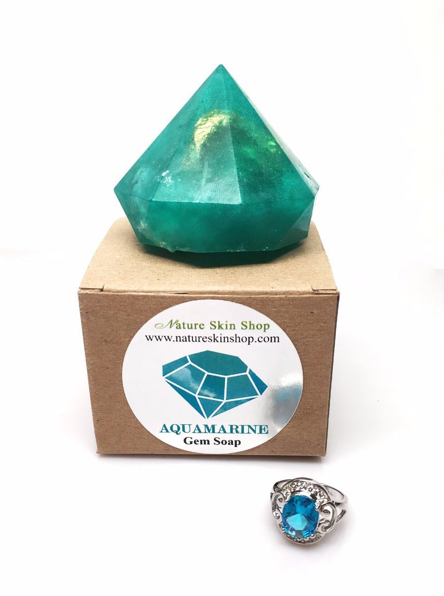 Birthstone Aquamarine Gem Soap - Nature Skin Shop